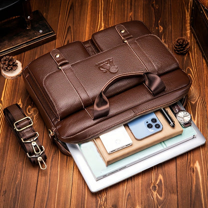 Men's Genuine Leather Business Briefcase