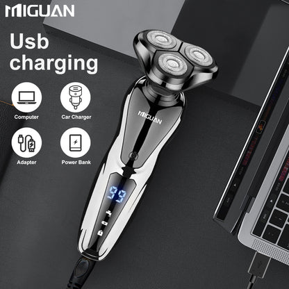Multi-Function 3-in-1 Electric Grooming Kit-Shaver, Nose Trimmer & Sideburn Razor