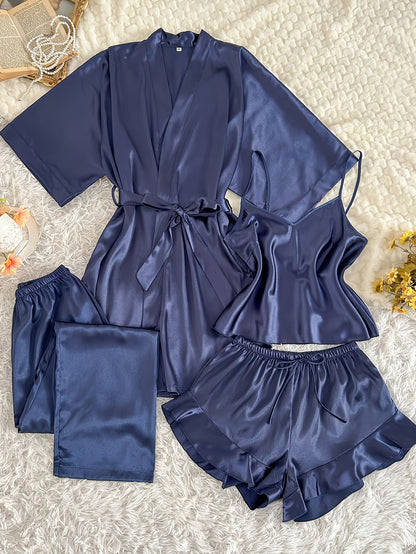 Women'S All-Season V-Neck Pajama Set - Comfortable