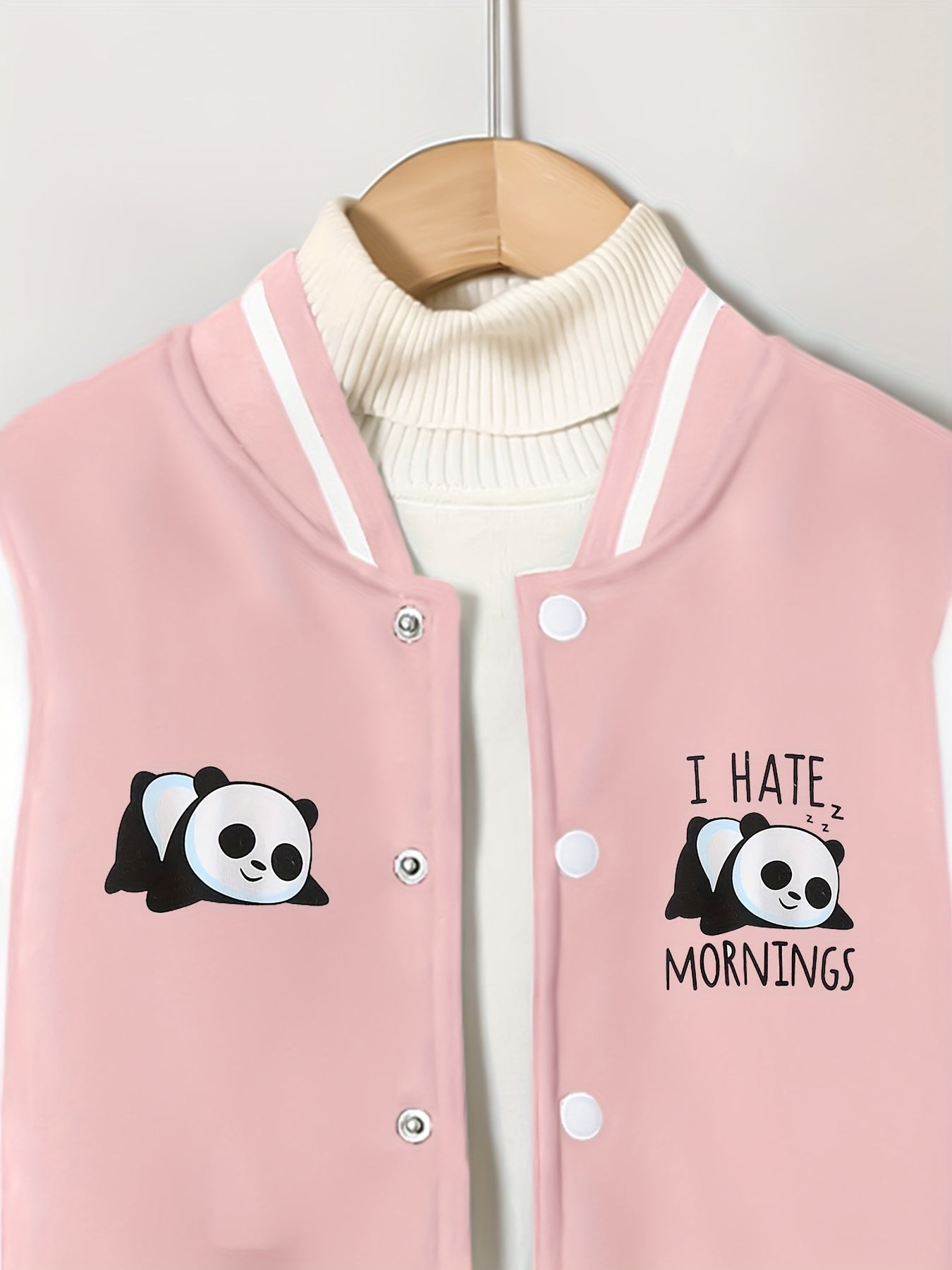 Cozy 2pcs Girls' Varsity Jacket & Jogger Set