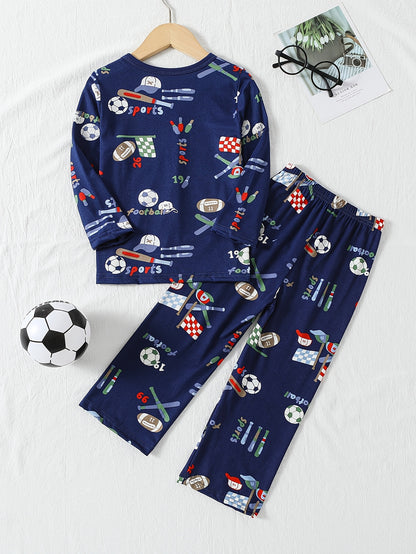 A Set of Two Summer Pajamas for Boys