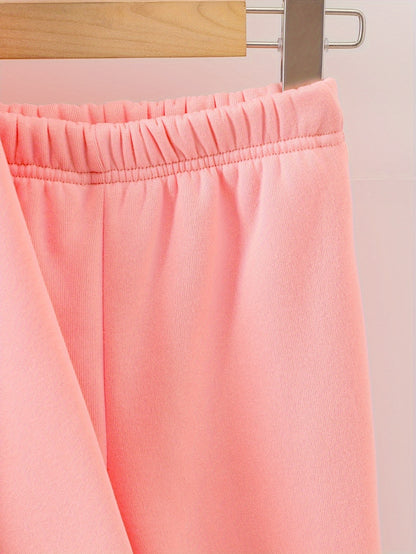 Girls' Autumn Hoodies Paired With Sports Pants