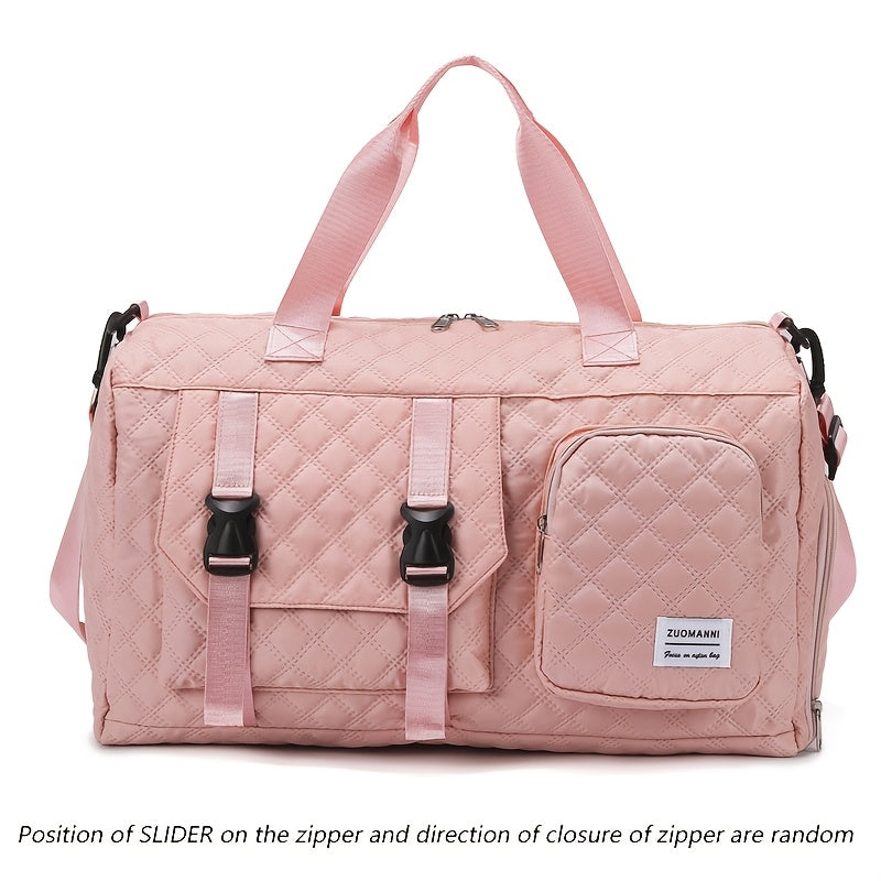 Durable Nylon Argyle Travel Duffle Bag