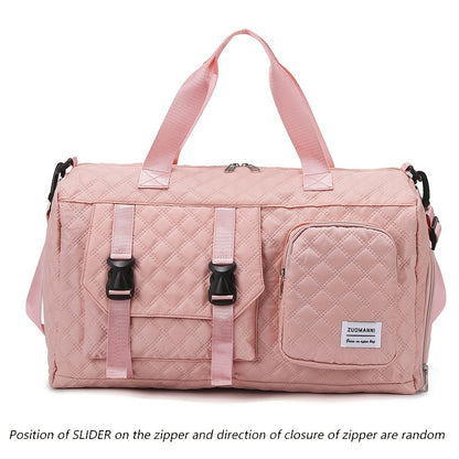 Durable Nylon Argyle Travel Duffle Bag