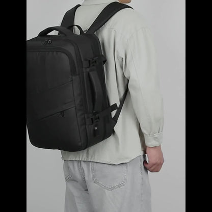 Expandable Travel Backpack with USB Charging Port