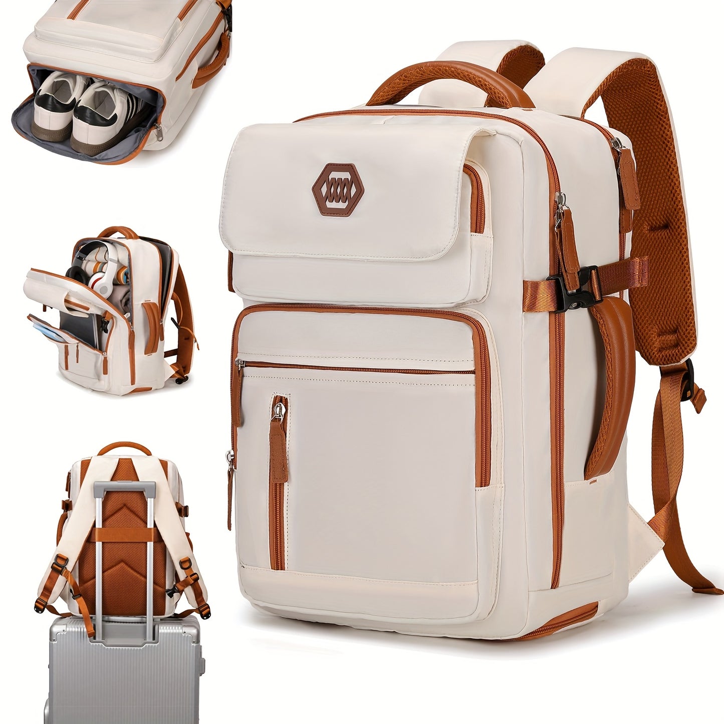 15.6" Laptop Travel Backpack with Shoe Compartment