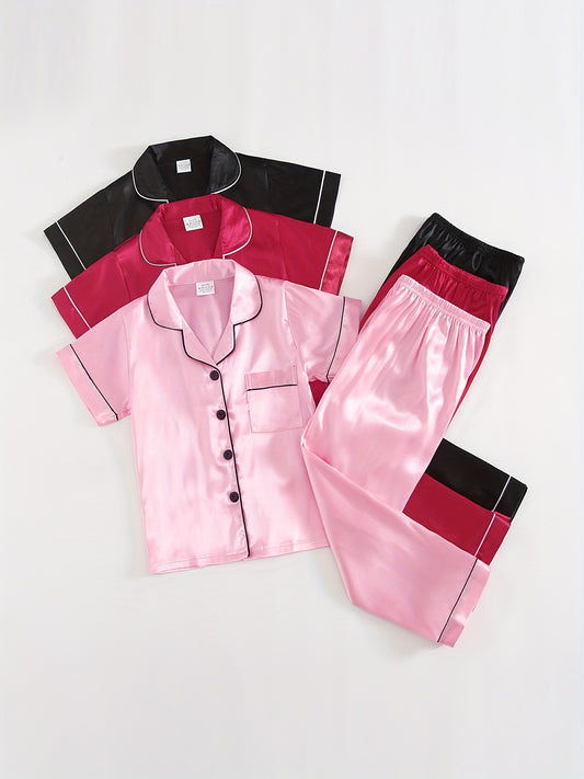 3 Sets Kids' Spring/Summer Pajama Set