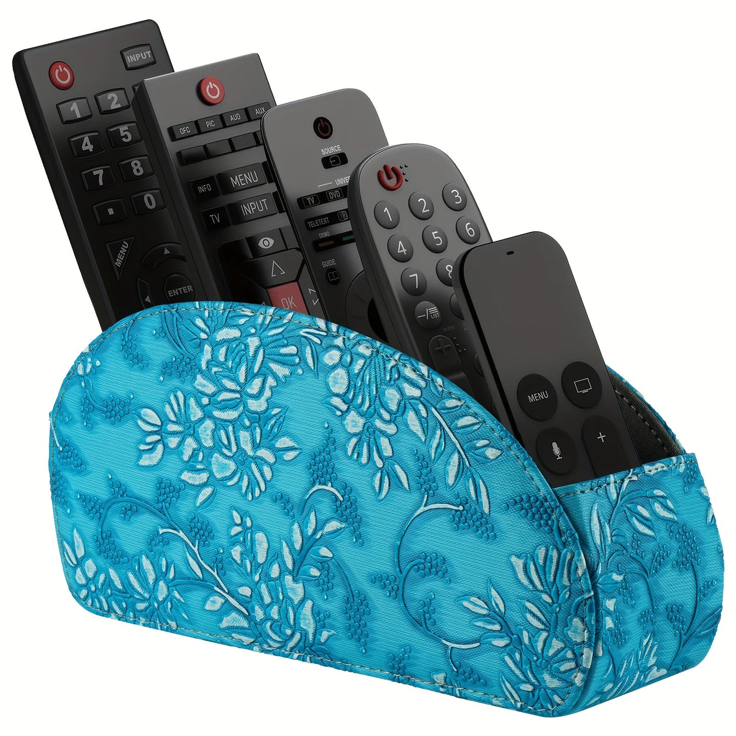 5-Tier Faux Leather Remote Control Holder