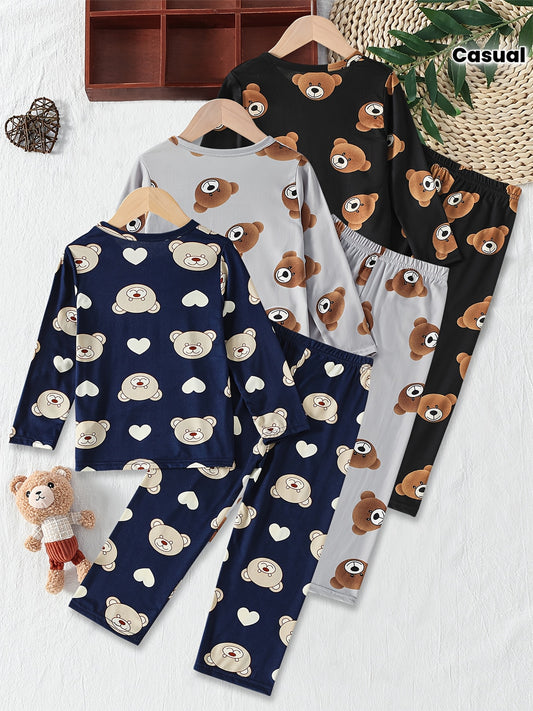 6pcs Kids' Long Sleeve Pajamas