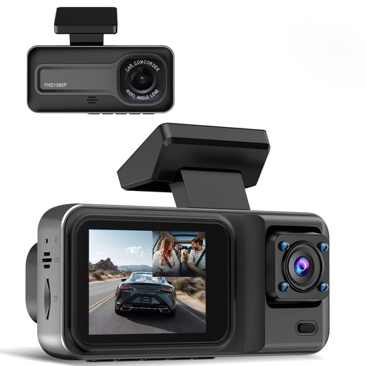 Car Dashcam with Dual Lens 1080P+720P HD Night Vision