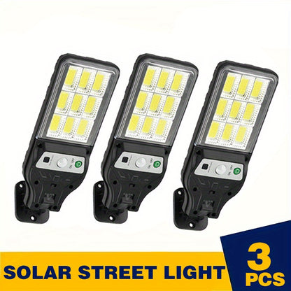 1/2/3/4pcs Outdoor Solar Street Lamp, Solar Rechargeable COB Wall Lamps with Motion Sensor
