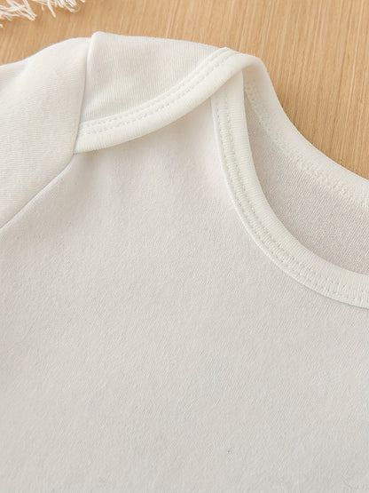 Soft White Bodysuit "My Grandma Loves Me" Elephant Design