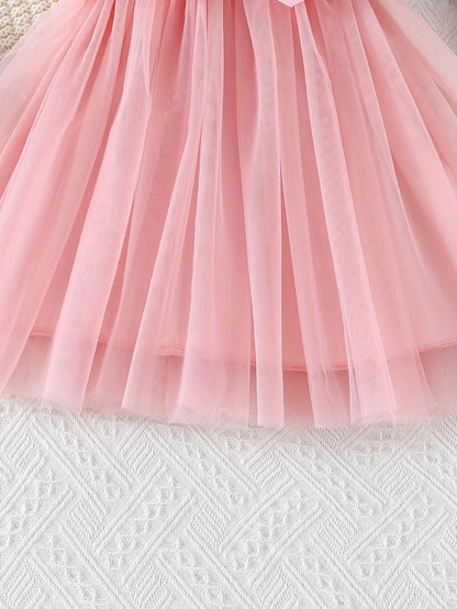 1pc Girls' Sleeveless Summer Dress