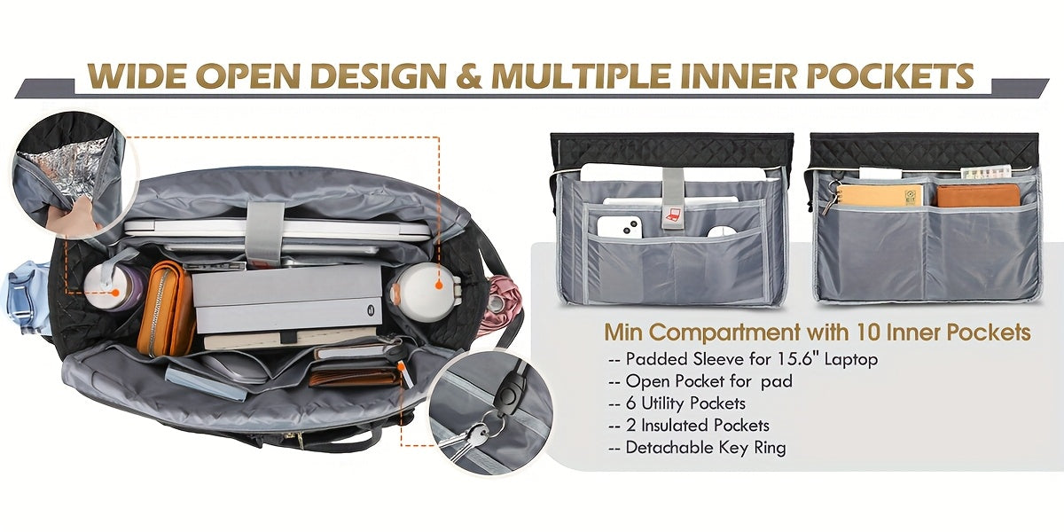 NUBILY Teacher'S Laptop Bag 15.6-inch