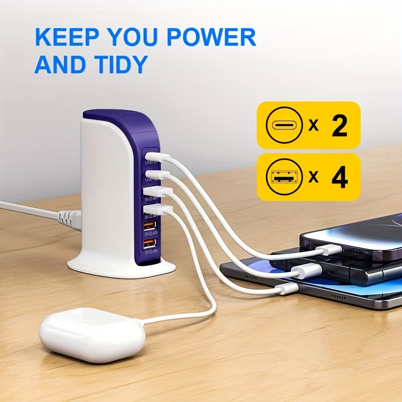 USB Charging Station, 6-Port