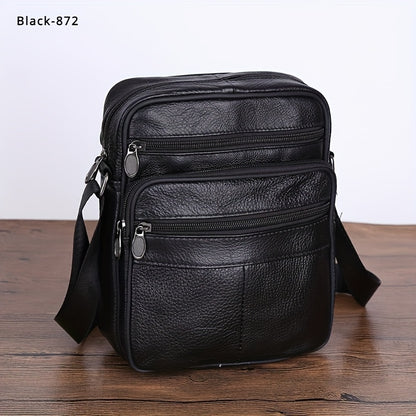 Men's Genuine Leather Crossbody Bag