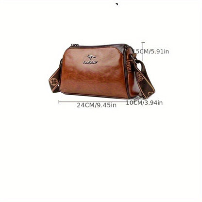 Solid Color Crossbody Shoulder Bag