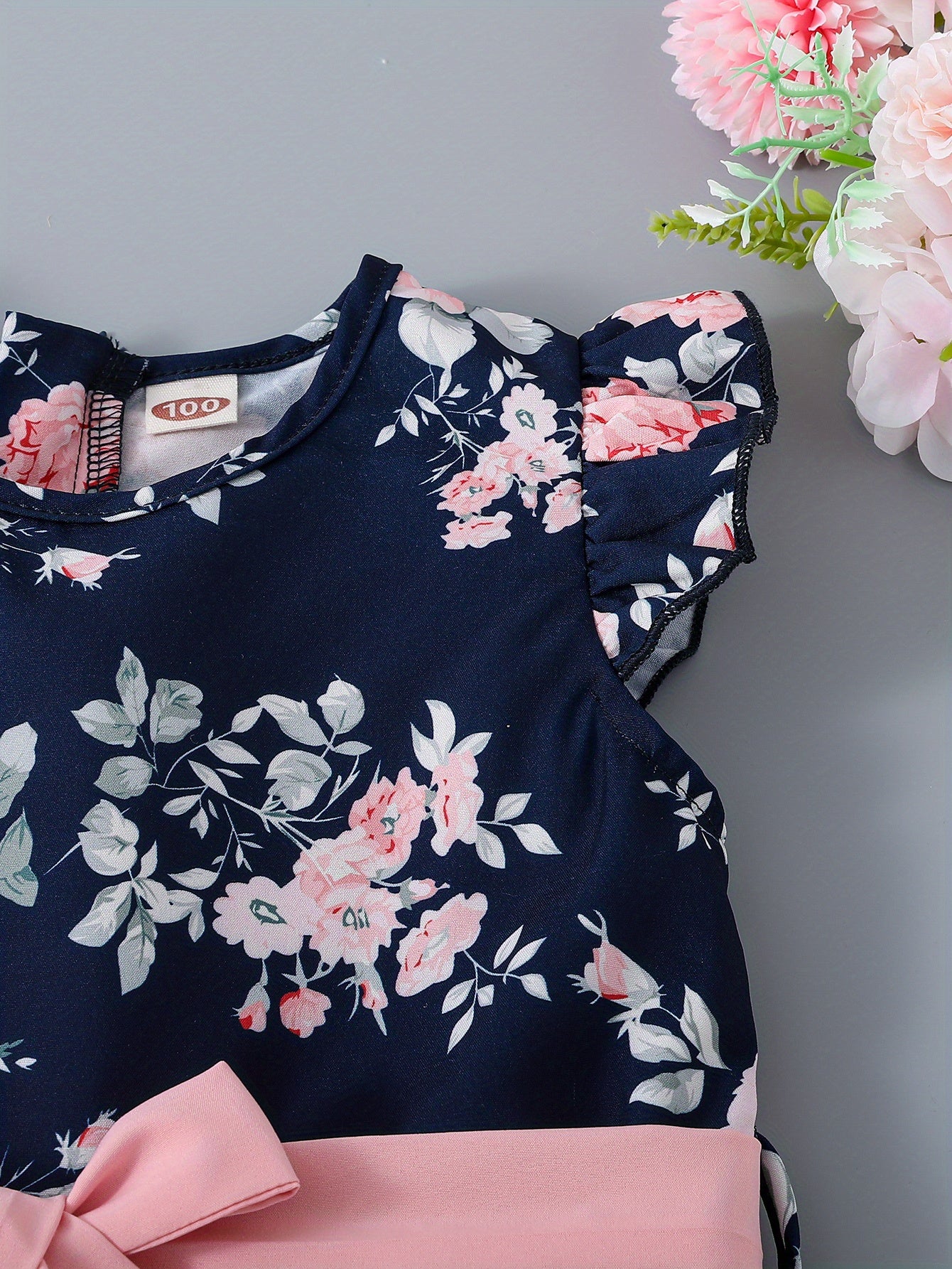 Summer Floral Print Sleeveless Jumpsuit