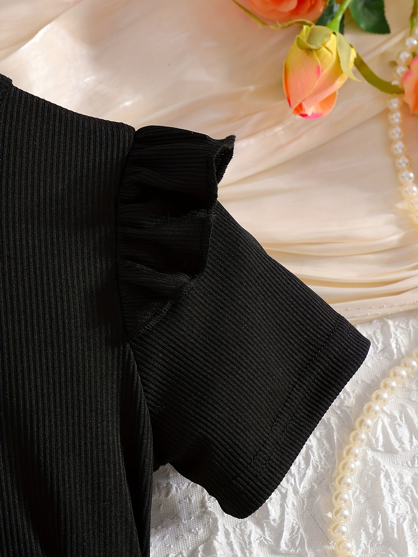 Girls Short Sleeve Bowknot Decor Mesh Tutu Dress