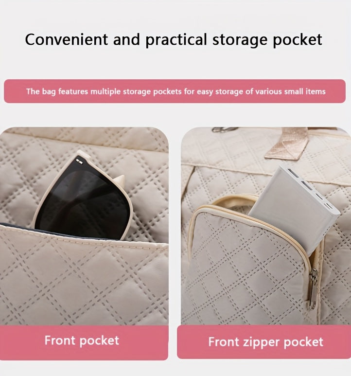 Durable Nylon Argyle Travel Duffle Bag