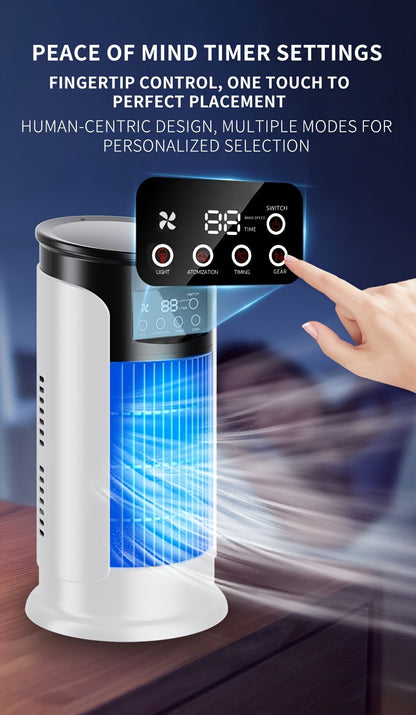 Portable Air Conditioner Humidifier Fan - 3-in-1 Mini Cooling Fan