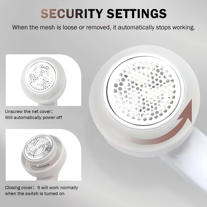 USB Rechargeable Lint Remover with Cleaning Brush