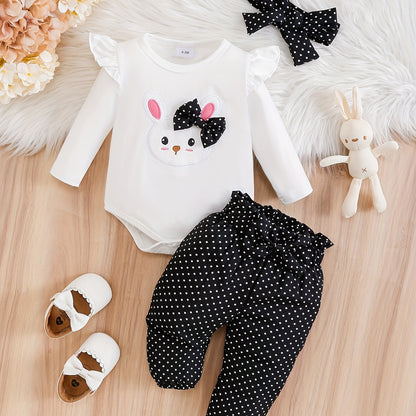 Baby Girl'S Cute Rabbit Long Sleeve Top