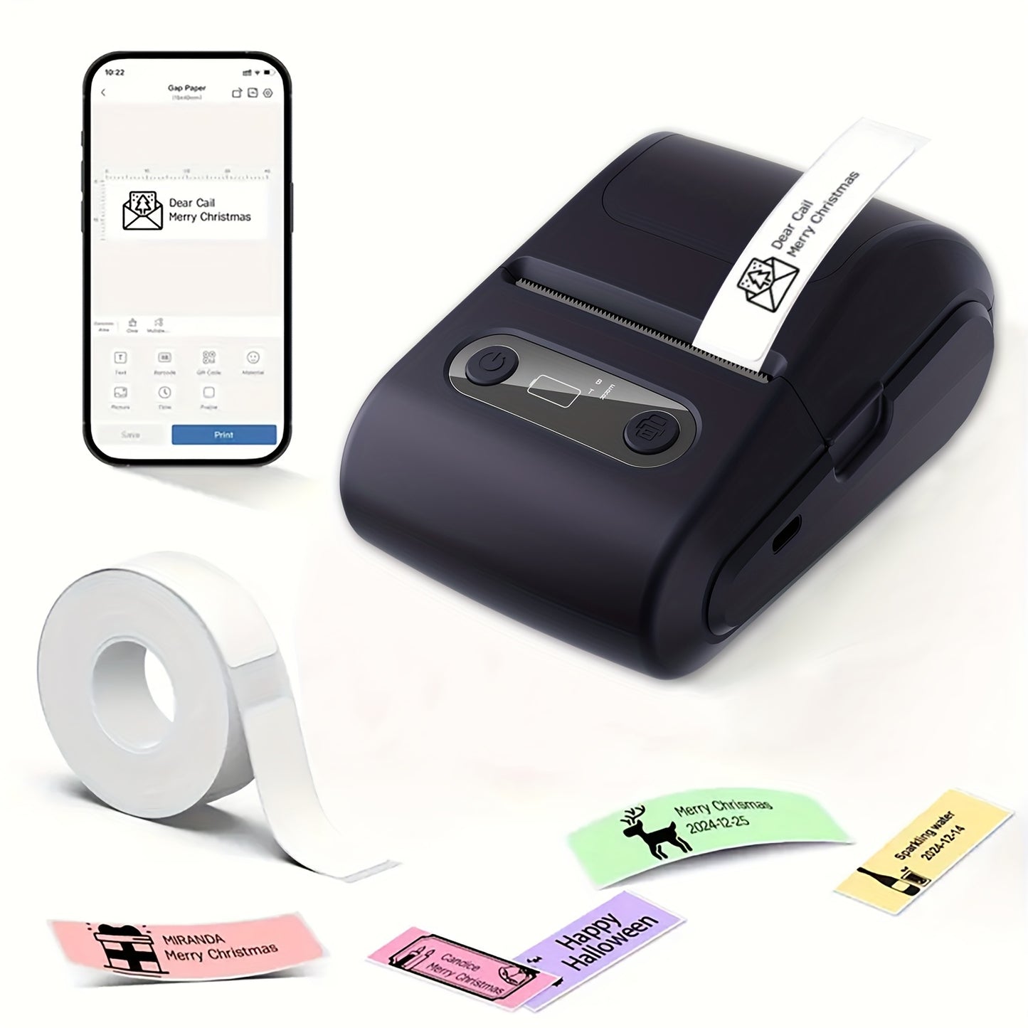 Portable Wireless Thermal Label Printer