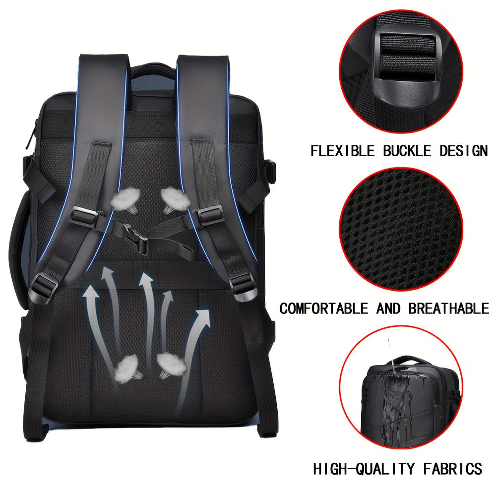 Expandable Travel Backpack with USB Charging Port