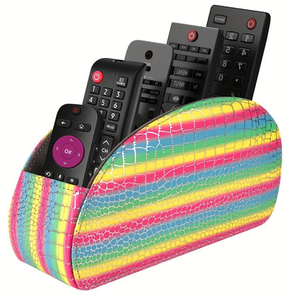5-Tier Faux Leather Remote Control Holder