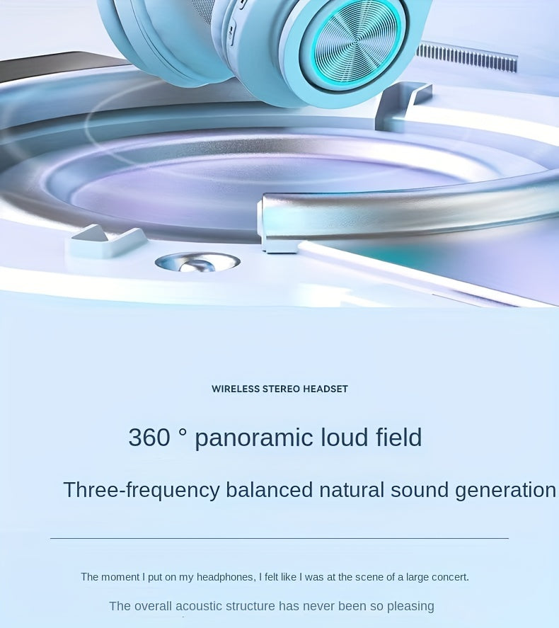 39 Luminous Wireless Headphones with Plug-in