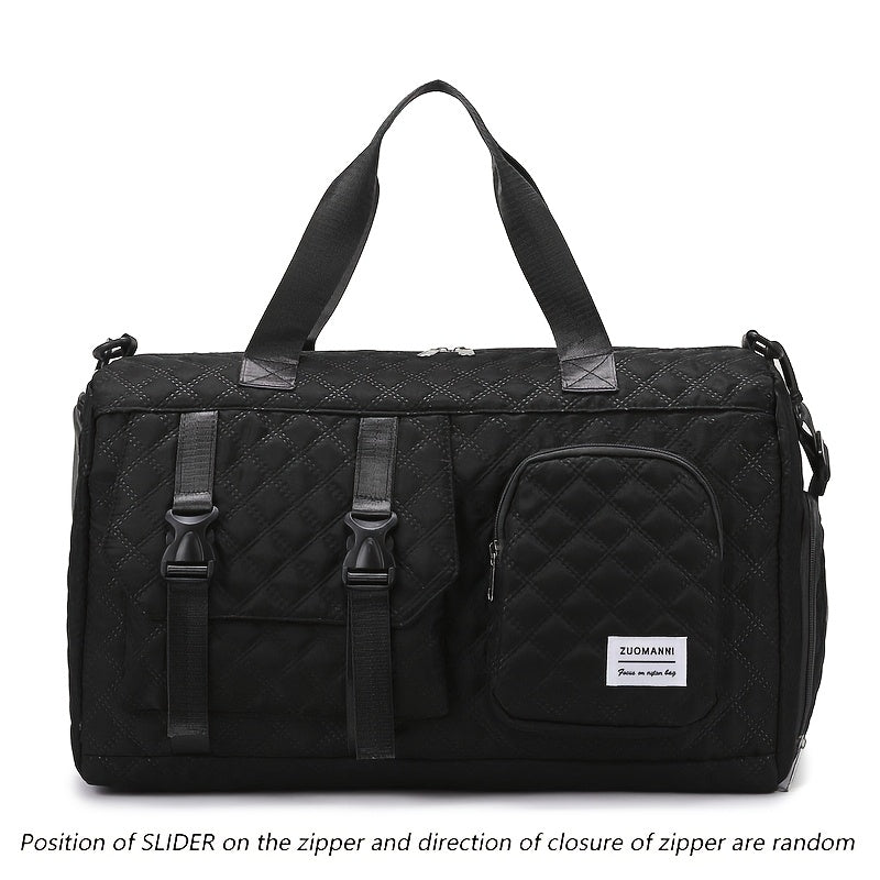 Durable Nylon Argyle Travel Duffle Bag