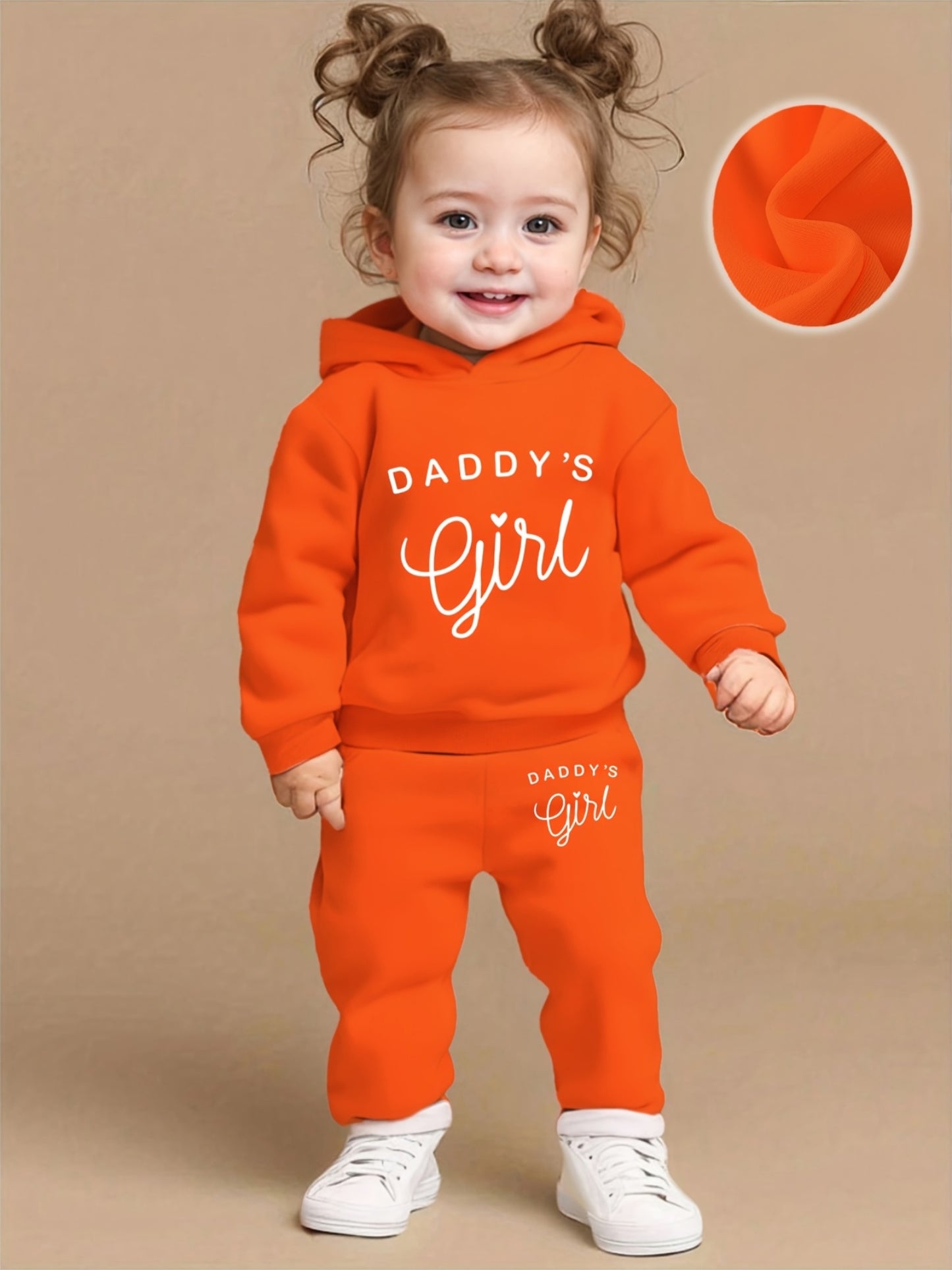 Baby Girl's DADDY'S GIRL Letter Pattern Hoodie & Casual Long Pants