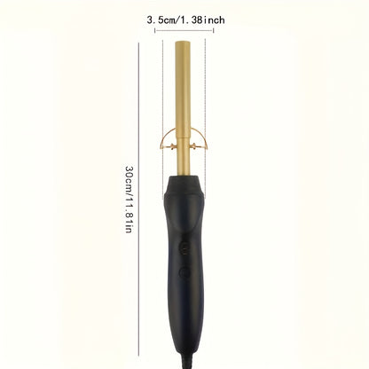 EU Standard Golden Straight Hair Comb with Dual Temperature Control for Unique Hairstyling