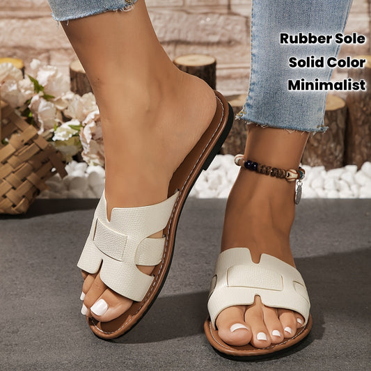 Summer Fashion Slip-On Flat Monogram Sandals