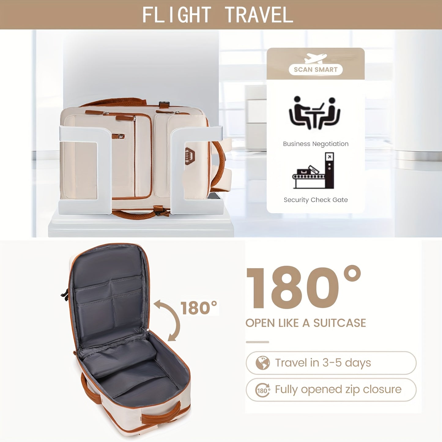 15.6" Laptop Travel Backpack with Shoe Compartment