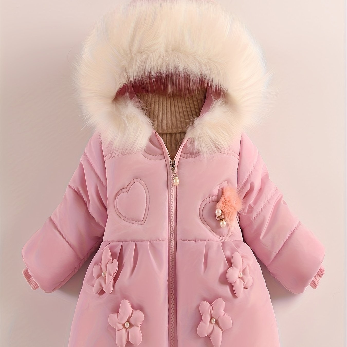 New Girls' Hooded Winter Coat
