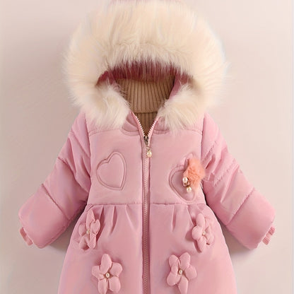 New Girls' Hooded Winter Coat