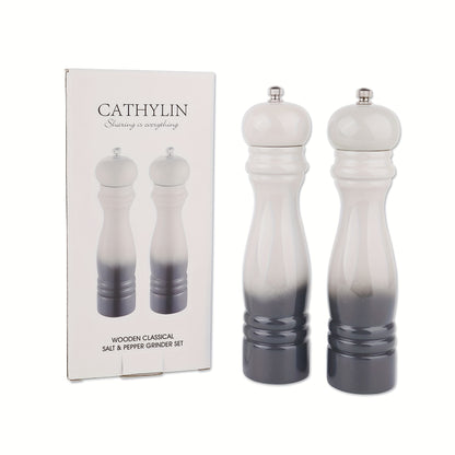 2pcs Pepper Grinder Set, Macaron Pink Gradient Design