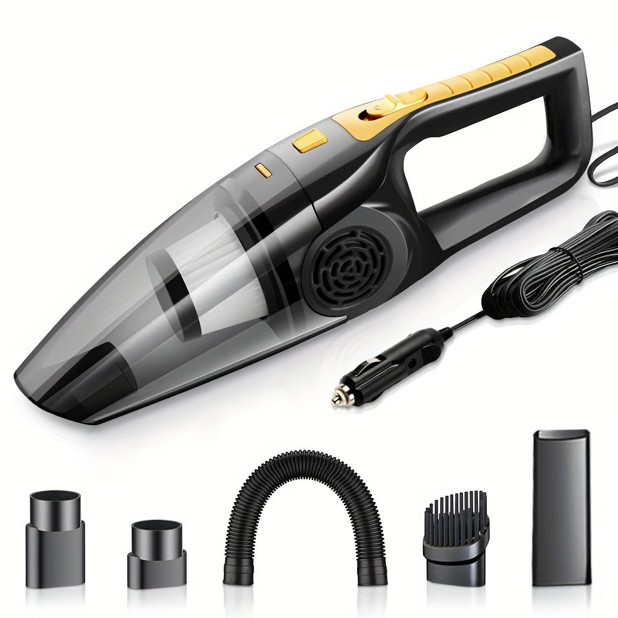 Car Vacuum Cleaner with Strong Suction, Compact Handheld Design for 12V Vehicle Interior Cleaning, Pet Hair Removal, and Carpet Care, Without Battery