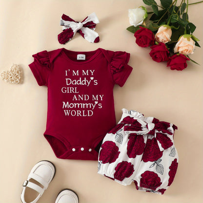 3pcs Short Sleeve & Shorts Set for Newborns