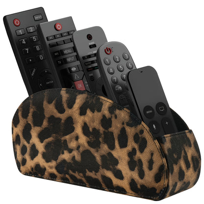 5-Tier Faux Leather Remote Control Holder