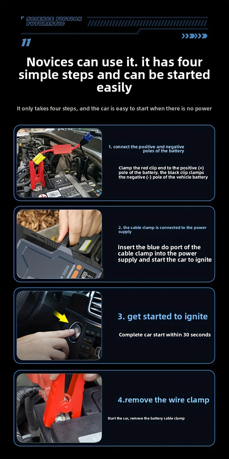 Heavy-Duty Car Emergency Starter