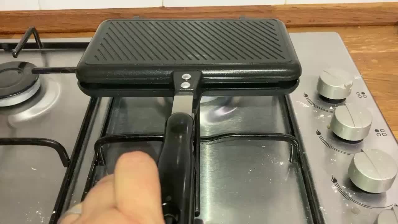 1pc Non-stick Double-sided Frying Pan Sandwich with Handle