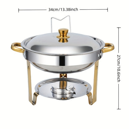 Golden insulated food pan set