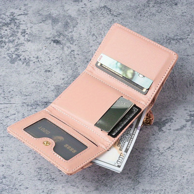 Women'S Small Wallet Money Clip Card Holder