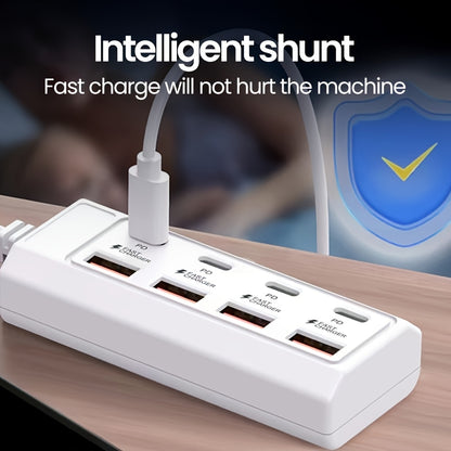 Fast Charging 25W 8-Port USB Adapter [4USB+4PD] Hub
