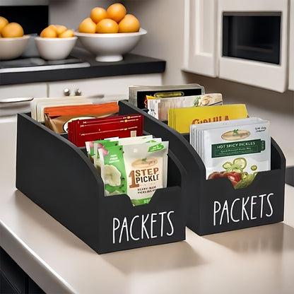 Wooden Two-Piece Seasoning Packet Organizer