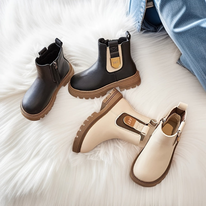 Girls Vintage High-Top Ankle Boots