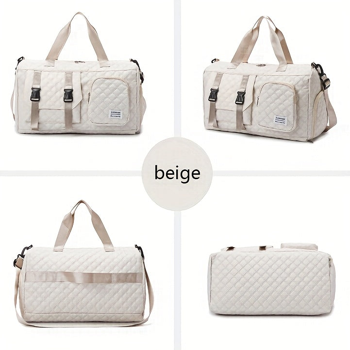 Durable Nylon Argyle Travel Duffle Bag